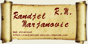 Ranđel Marjanović vizit kartica
